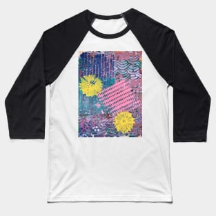 Yellow Flowers in Pink and Purple Fields Baseball T-Shirt